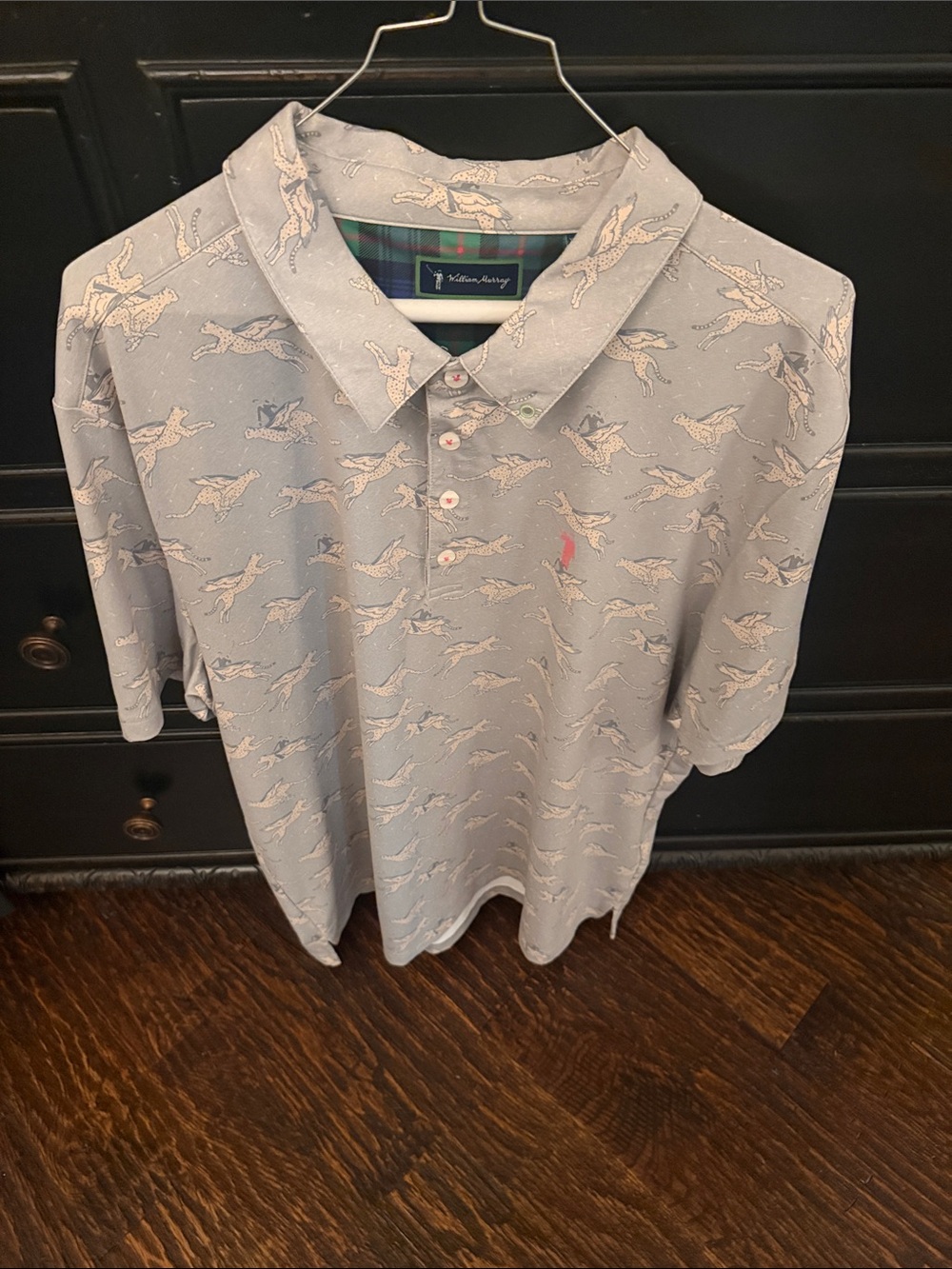 William Murray Light Blue Skipjack-Print Polo